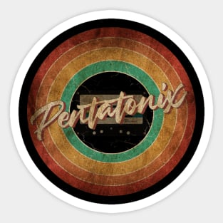 Pentatonix Vintage Circle Art Sticker